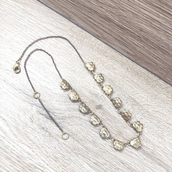 Flower Necklace Blue Stone Flowers Pendant Vintage Boho Jewelry Trinket Gift - Picture 8 of 8